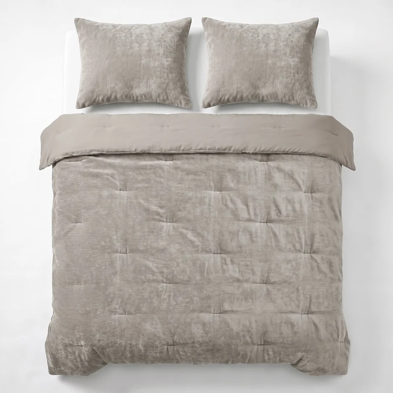 Zelesta Special Jersey Chenille Bettdecke - Metallgrau