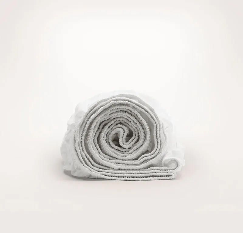Percale Hemmed Fitted Sheet - White
