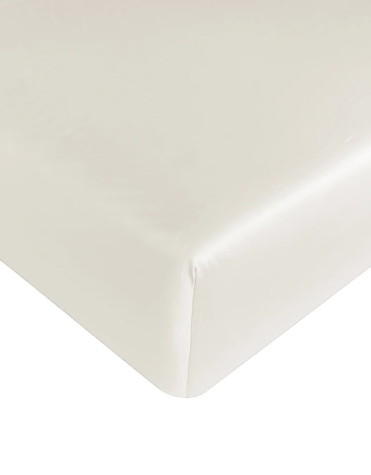 Spannbettlaken Ägyptische Baumwolle Satin 400TC | Cream