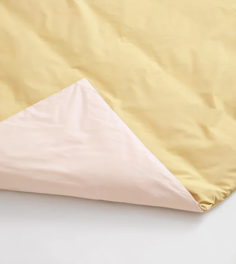 Zelesta Pure Duo Nahtlose Baumwolle Bettdecke - Rosa & Gelb