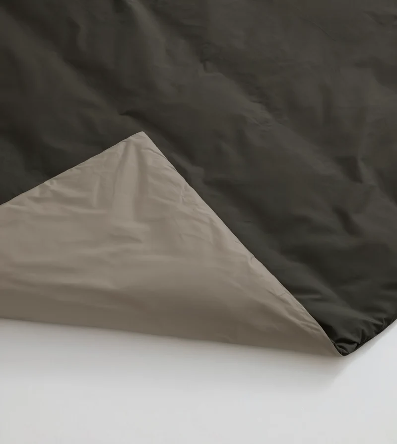 Zelesta Pure Duo Nahtlose Baumwolle Bettdecke - Schwarz & Anthrazit