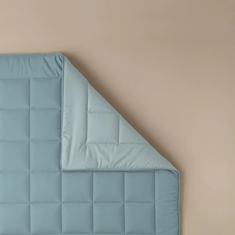 Zelesta Pure Duo Baumwolle Bettdecke - Graublau & Hellblau