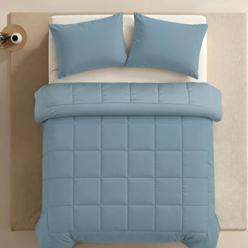 Zelesta Pure Uni Baumwolle Bettdecke - Pastellblau