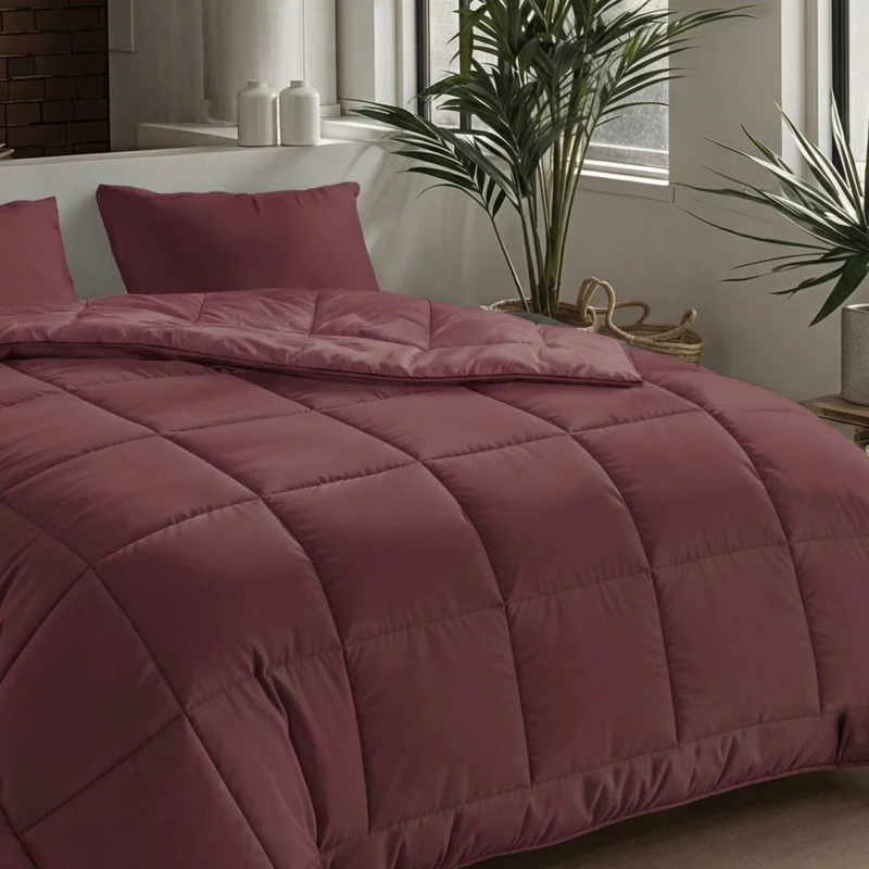 Zelesta Pure Uni Baumwolle Bettdecke - Bordeauxrot