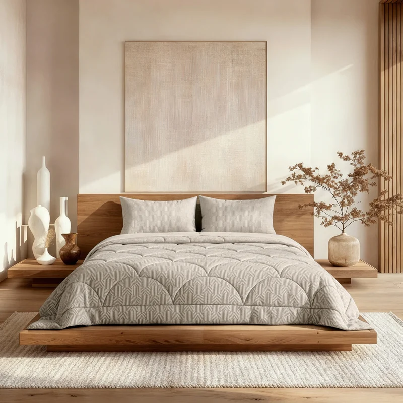 Zelesta Special Flanel Luxe Bettdecke - Taupe & Grey