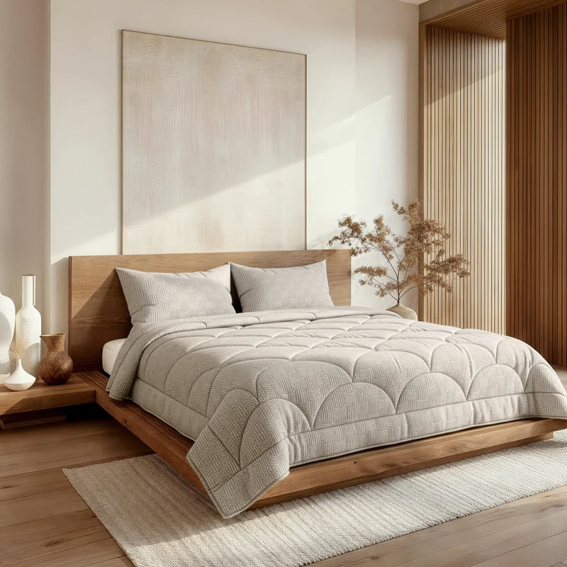 Zelesta Special Flanel Luxe Bettdecke - Taupe & Grey