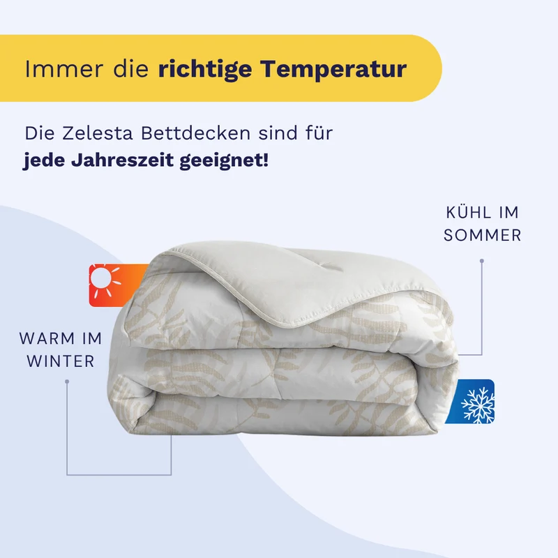 Zelesta Comfort Design Bettdecke – Flower Power
