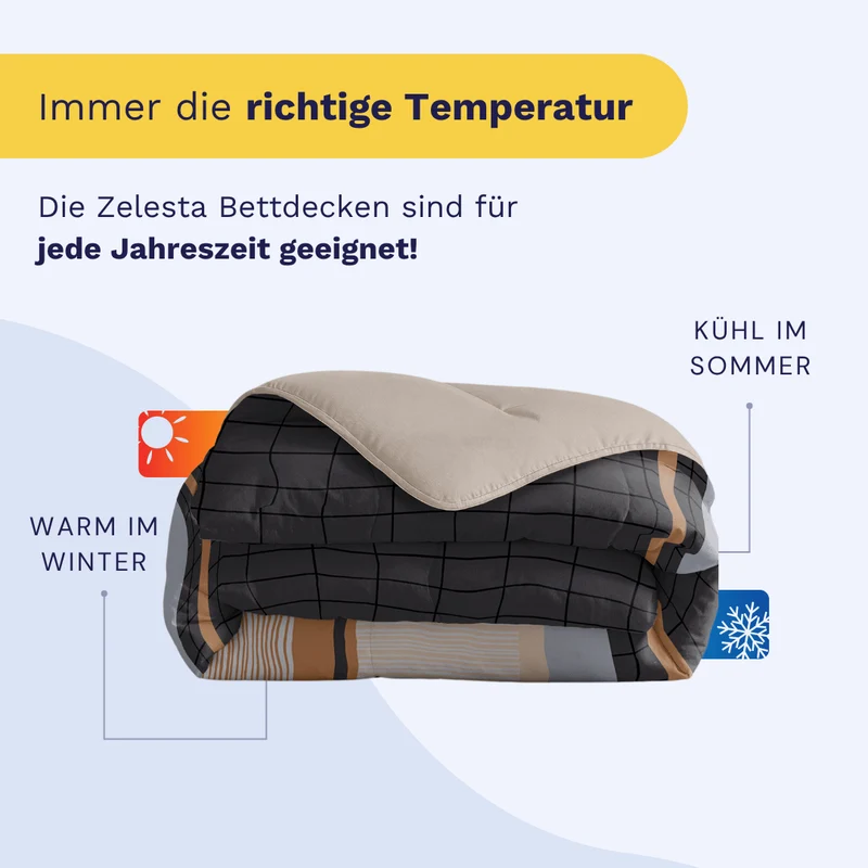 Zelesta Comfort Design Bettdecke – Blue Stripes