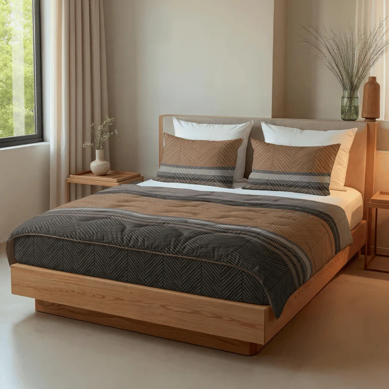Zelesta Comfort Design Bettdecke – Brown Stripes