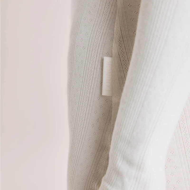 Pointelle Romper - Crème