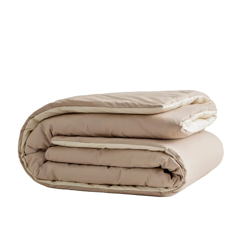 Zelesta Pure Duo Nahtlose Baumwolle Bettdecke - Grau & Cremefarben