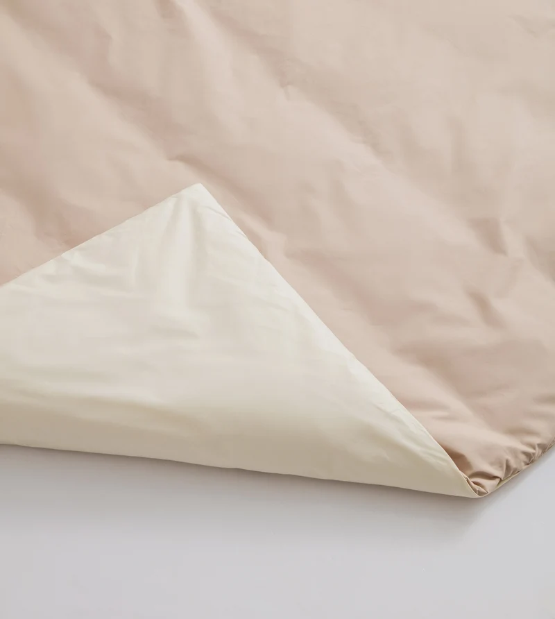 Zelesta Pure Duo Nahtlose Baumwolle Bettdecke - Grau & Cremefarben