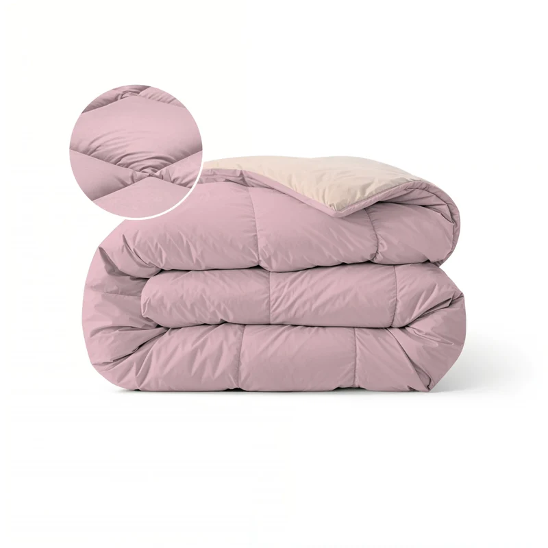 Zelesta Pure Duo Baumwolle Bettdecke - Zartes Lila & Zartrosa