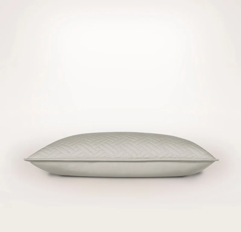 Signature Basketweave Quilted Sham - Pewter