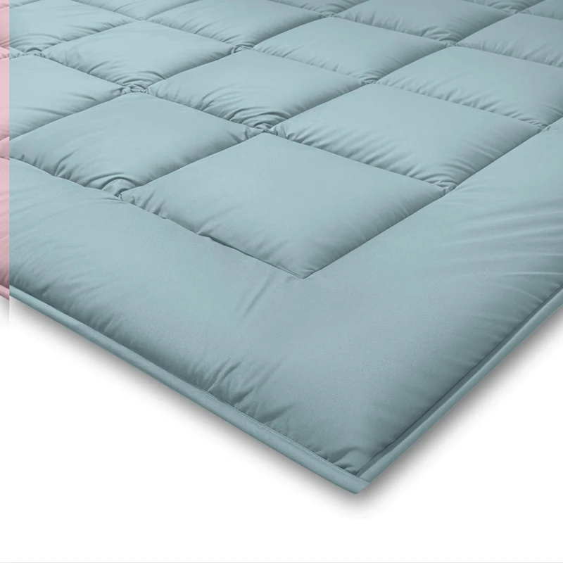 Zelesta Pure Duo Baumwolle Sommerbettdecke - Graublau & Hellblau