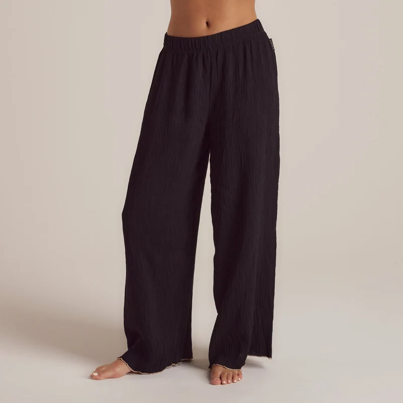 Crinkle Pyjamabroek - Zwart