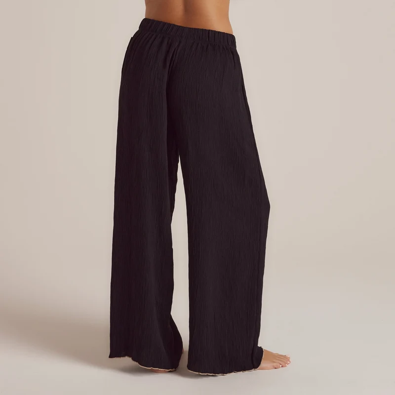 Crinkle Pyjamabroek - Zwart