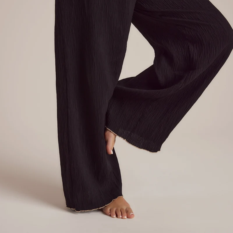 Crinkle Pyjamabroek - Zwart