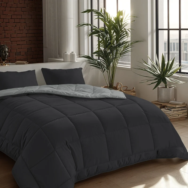 Zelesta Comfort Duo Kissenbezüge Set von 2 - Sanftes Schwarz