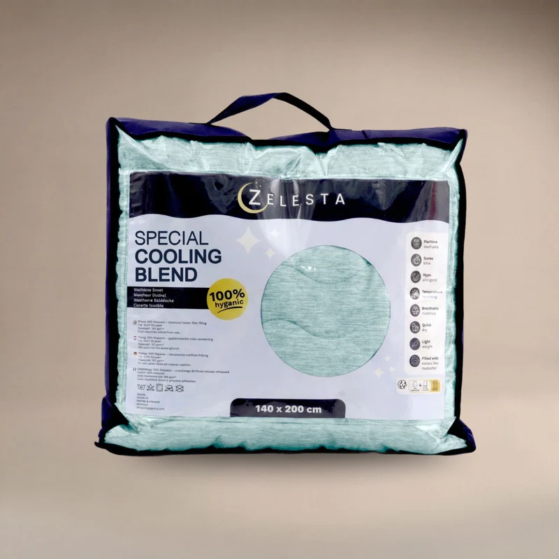 Zelesta Special Cooling Blend Sommerbettdecke - Frisches Mintgrün
