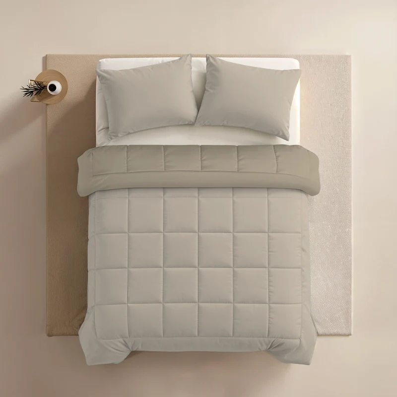 Zelesta Comfort Duo Sommerbettdecke - Taupe & Champagner