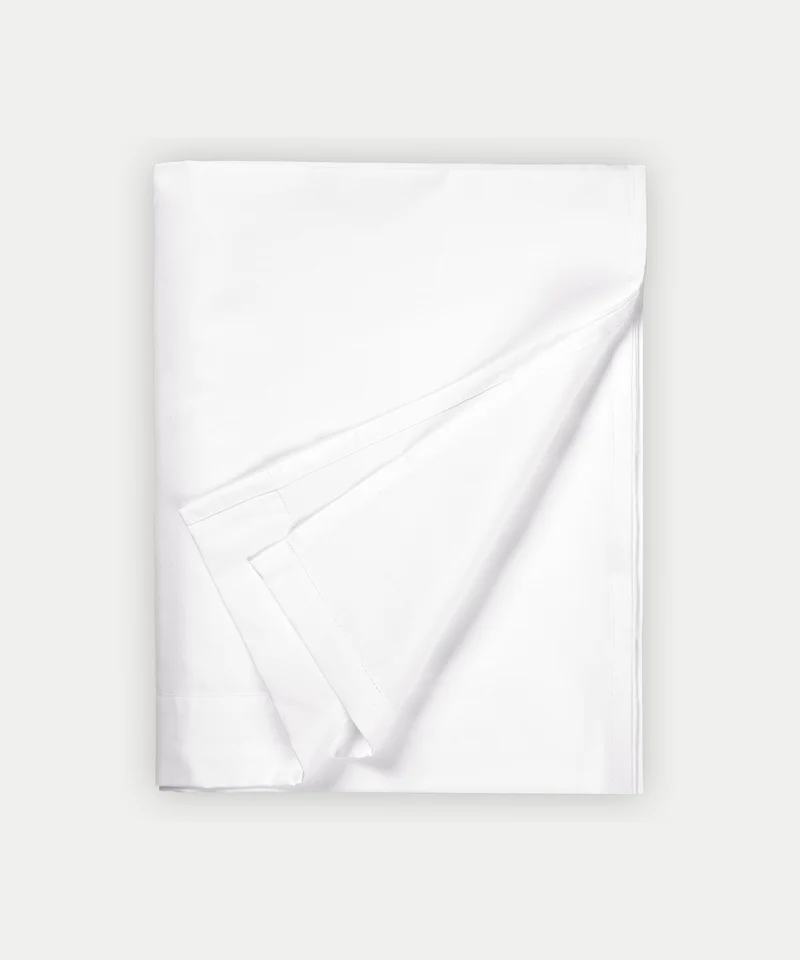 Bettlaken Ägyptische Baumwolle Satin 400TC | Weiß