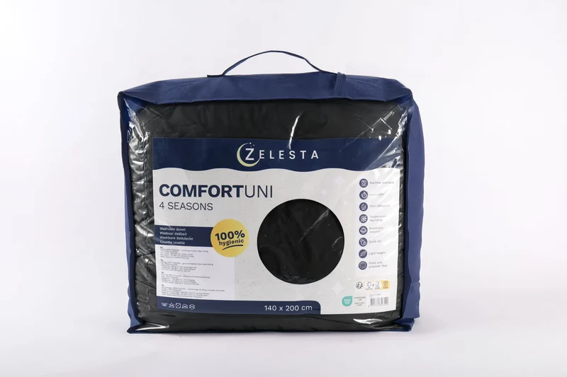 Zelesta Comfort Uni 4-Jahreszeiten Bettdecke - Schwarz