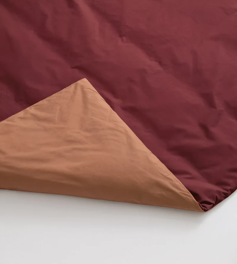 Zelesta Pure Duo Nahtlose Baumwolle Bettdecke - Braun & Rot