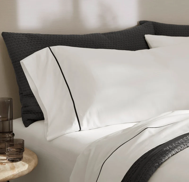 Signature Embellished Sheet Set - White/Night Embroidered