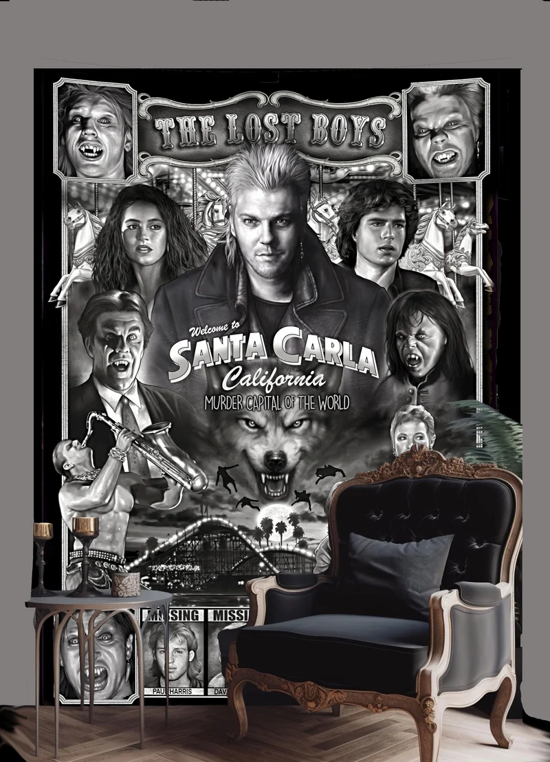 Horror Tapestry - Santa Carla Lost Boys - Horror Wall Art