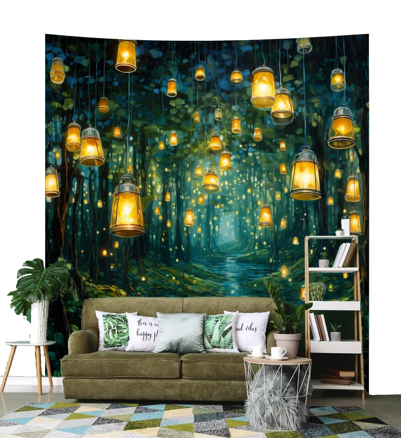 Gothic Tapestry - Moonlight Serenade - 8ft x 6ft Gothic Wall Art