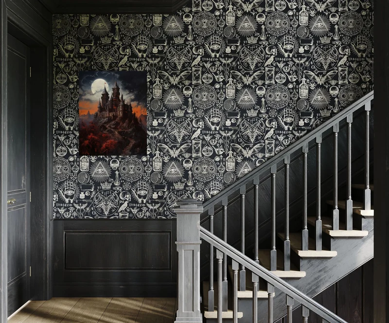 Gothic Tapestry - Dracula's Castle - Gothic Wall Art
