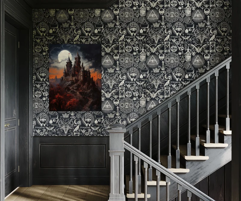 Gothic Tapestry - Dracula's Castle - Gothic Wall Art