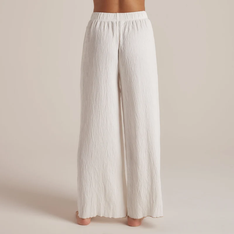 Crinkle Pyjamabroek - Wit