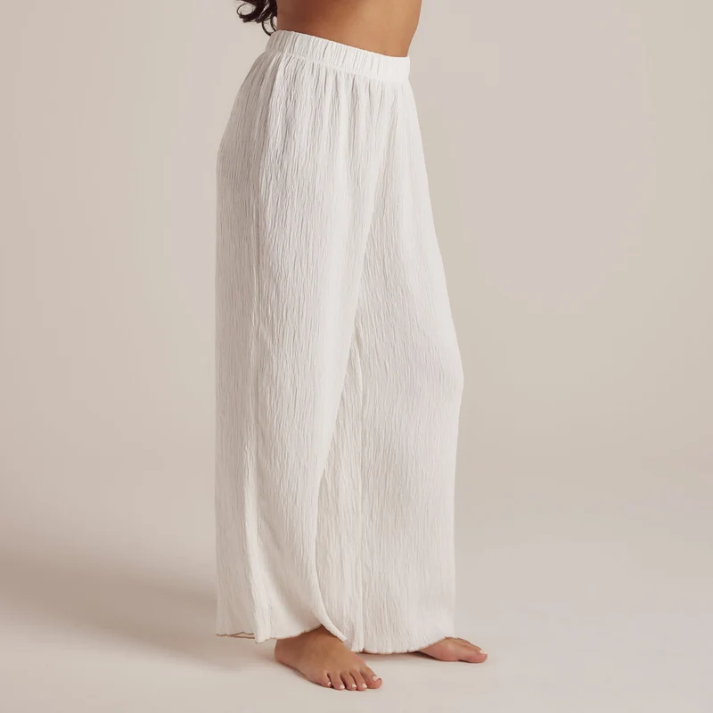 Crinkle Pyjamabroek - Wit