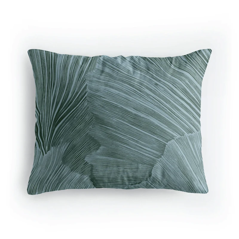 Zelesta Pure Design Baumwolle Kissenbezüge Set von 2 - Botanical Green