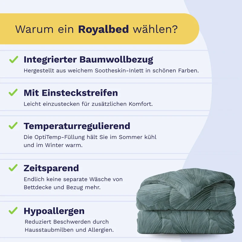 Zelesta Pure Design Baumwolle Bettdecke - Botanical Green