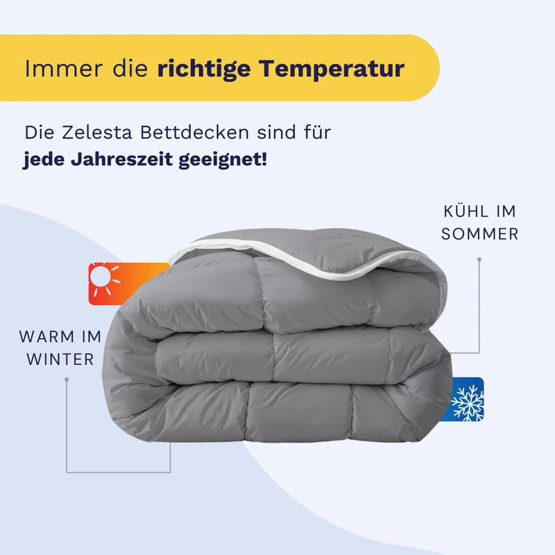 Zelesta Everyday Uni Bettdecke - Anthrazit