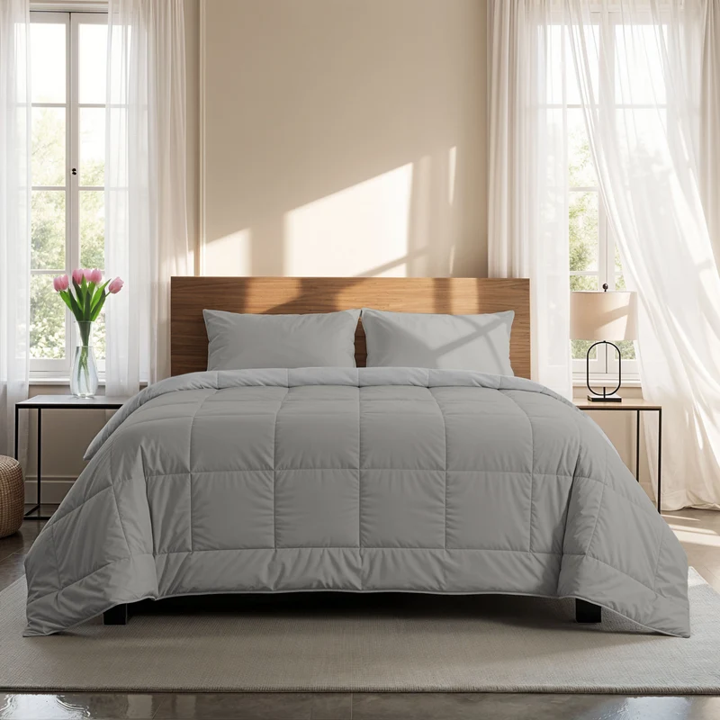 Zelesta Comfort Duo Sommerbettdecke - Grau & Sanftes Grau