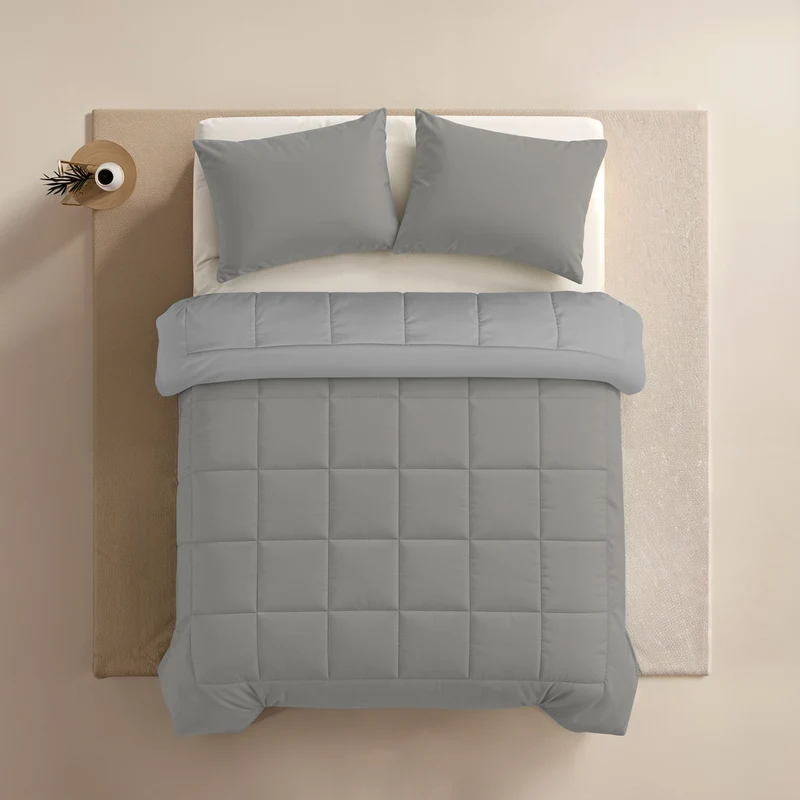 Zelesta Comfort Duo Sommerbettdecke - Grau & Sanftes Grau