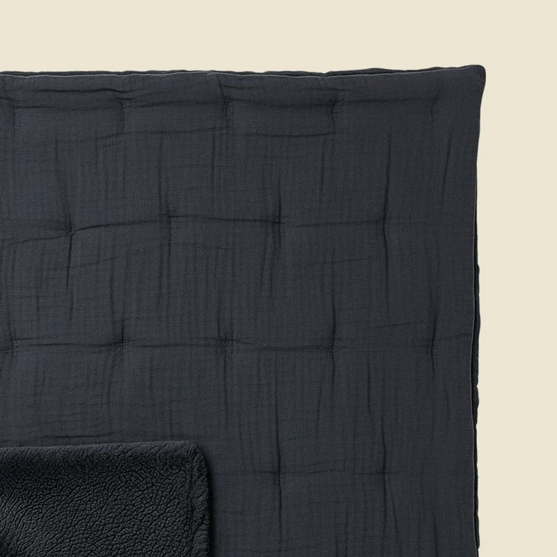 Zelesta Teddy Baumwolle Musselin - Anthracite