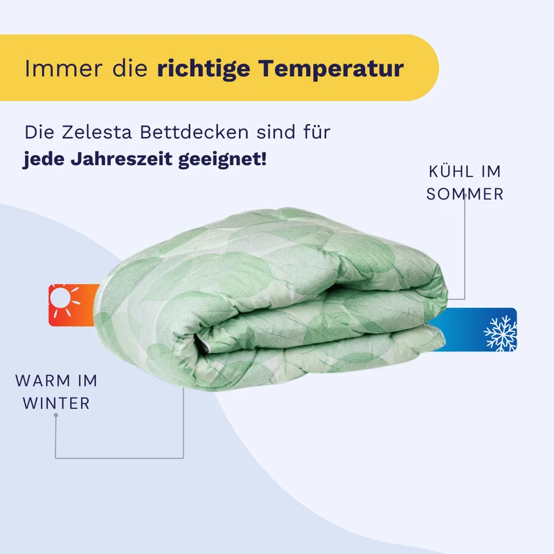 Zelesta Comfort Design Bettdecke - Frisches Blatt