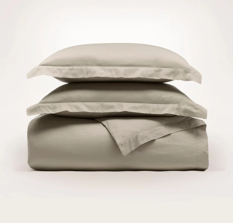 Signature Hemmed Duvet Set - Oak