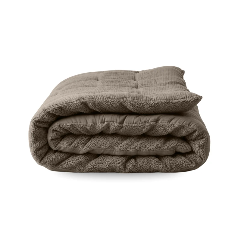 Zelesta Teddy Baumwolle Musselin - Taupe