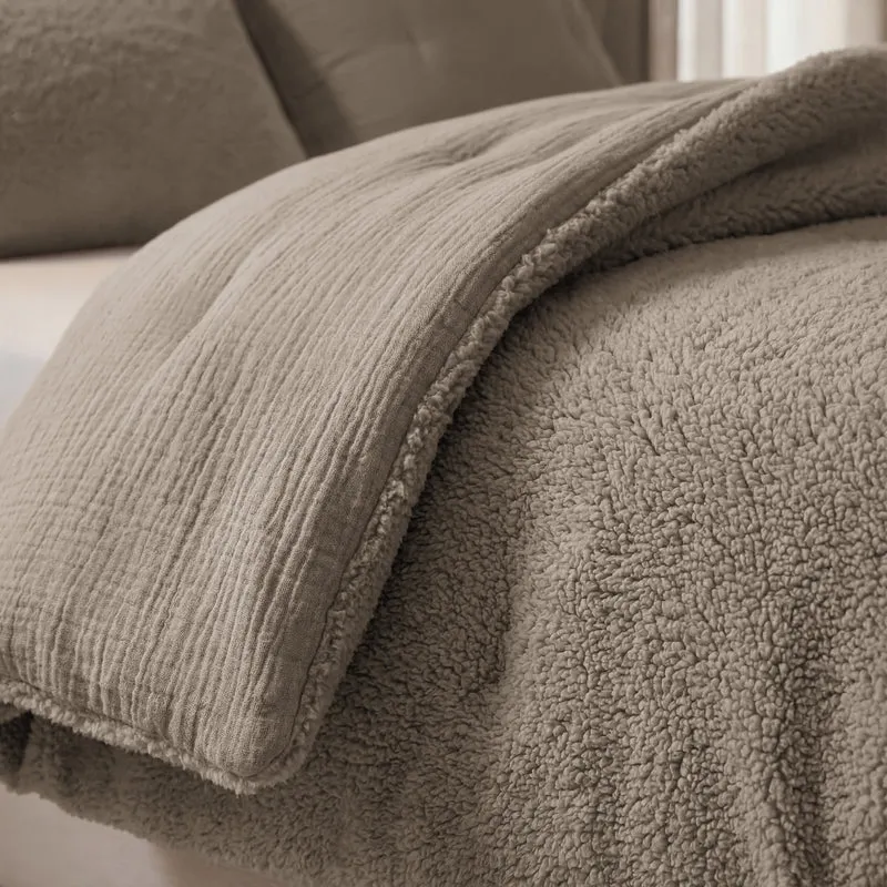 Zelesta Teddy Baumwolle Musselin - Taupe