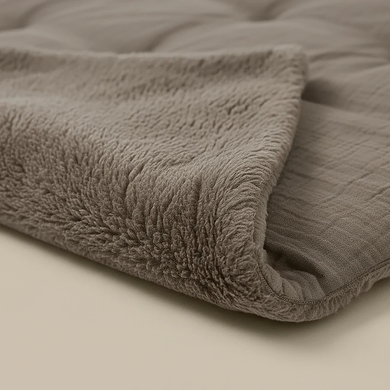 Zelesta Teddy Baumwolle Musselin - Taupe