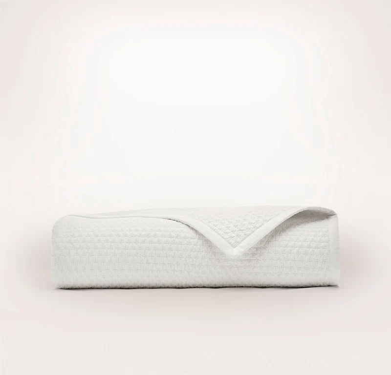 Signature Textured Stitch Quilt - White