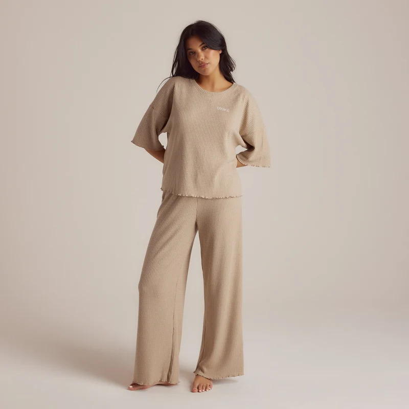 Soft Waffle Pyjama Broek - Nerts