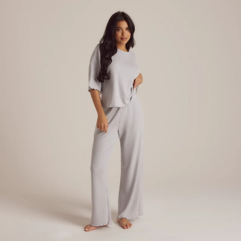 Soft Waffle Pyjama Broek - Frost
