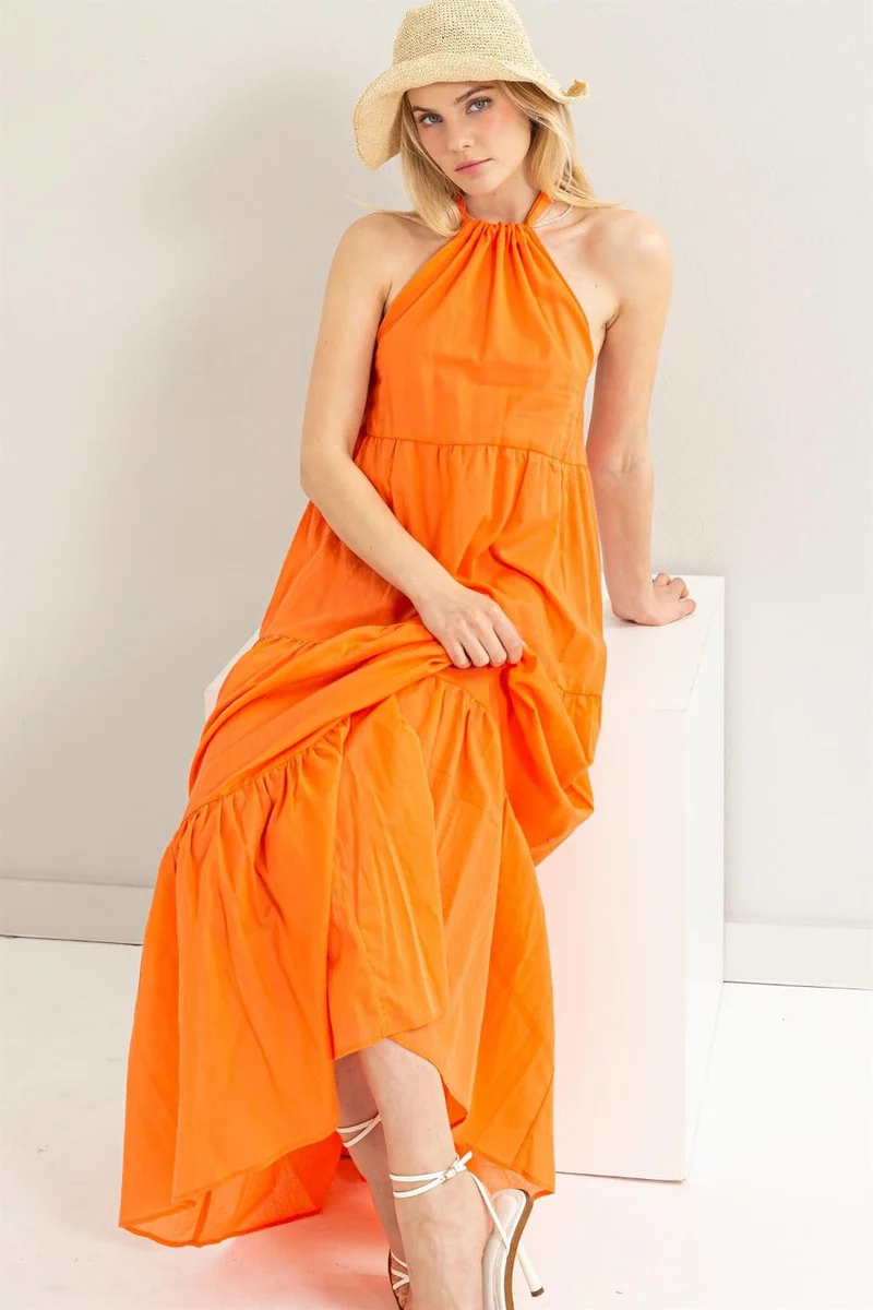 HYFVE Halter Neck Cover Up Maxi-jurk